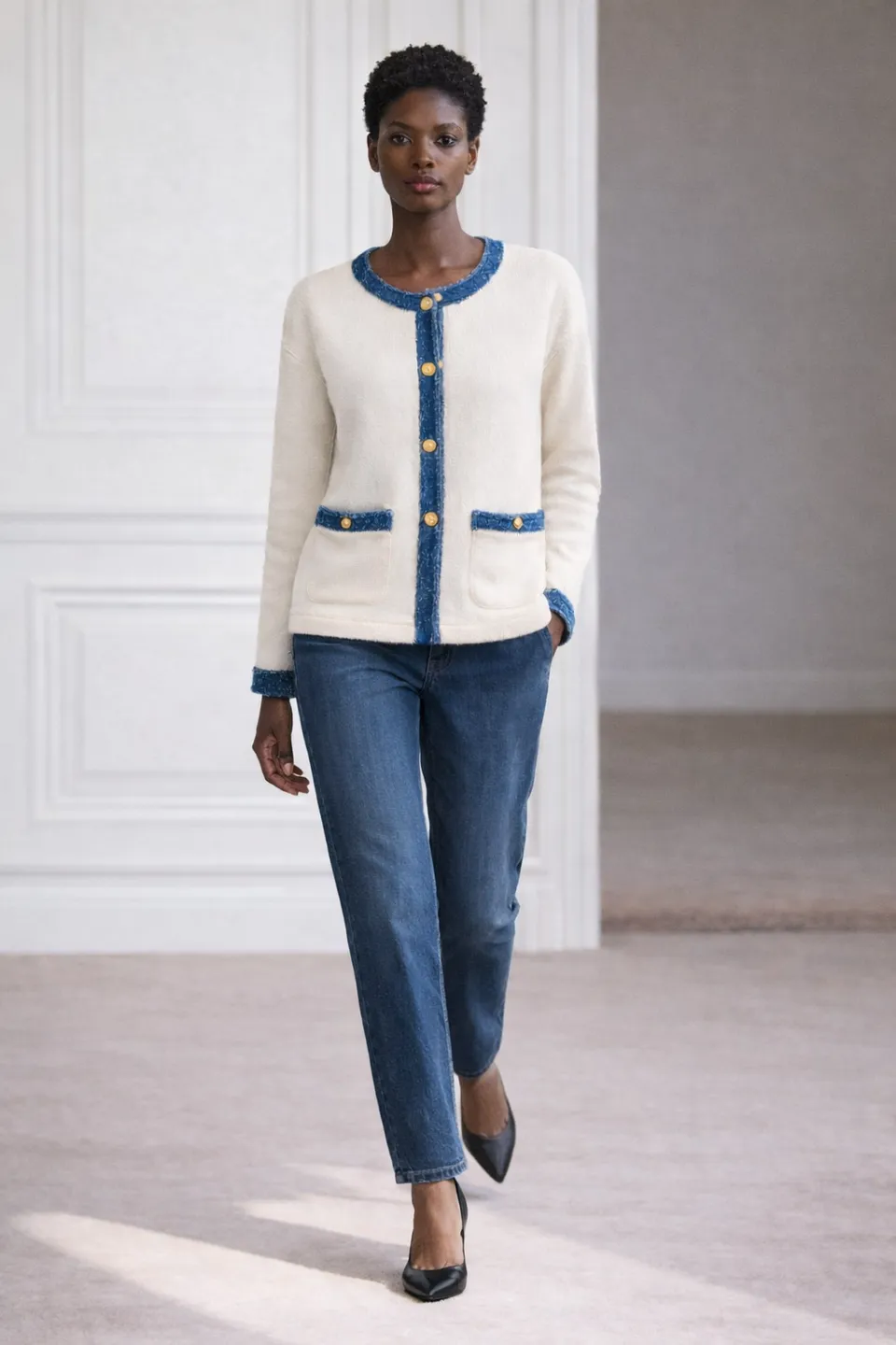 goldenim-paris-femme-gilet-blanc-weste-wei-rmellos image 1