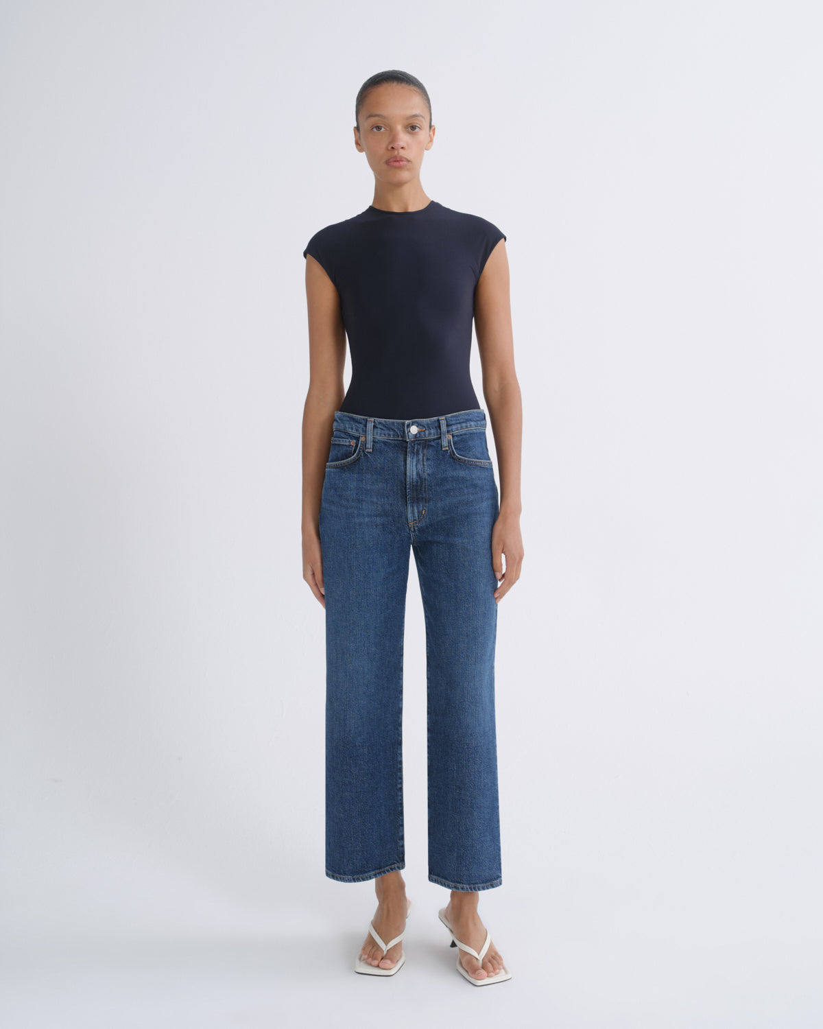 agolde-harper-crop-comfort-stretch-jeans-echo-dunkelblau image 1
