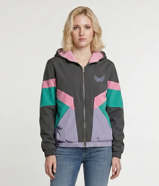 kaporal-kassandra-jacke-damen-schwarz-mit-reissverschluss image 1