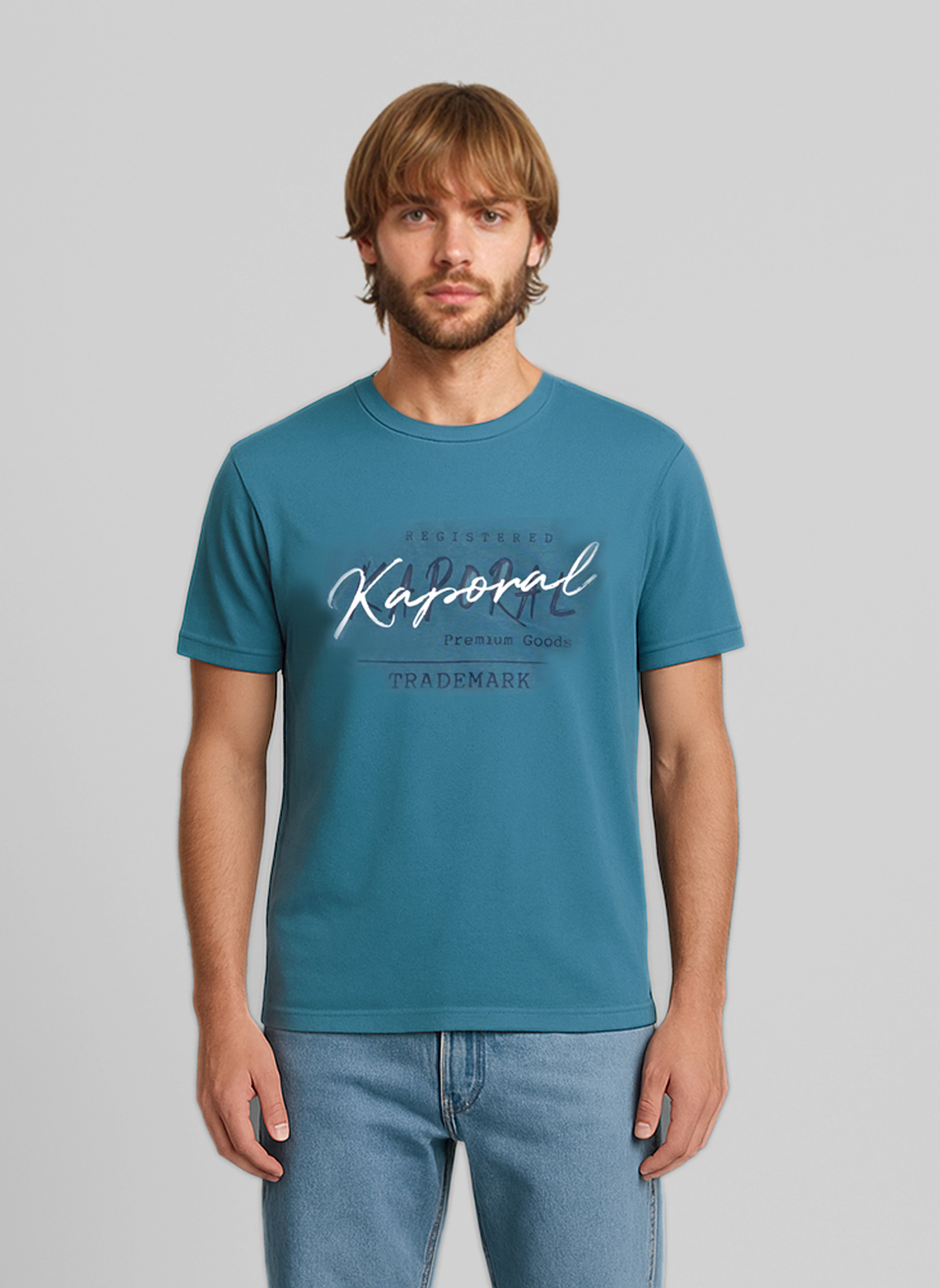 kaporal-kwak-t-shirt-herren-blau-baumwolle-regular image 1