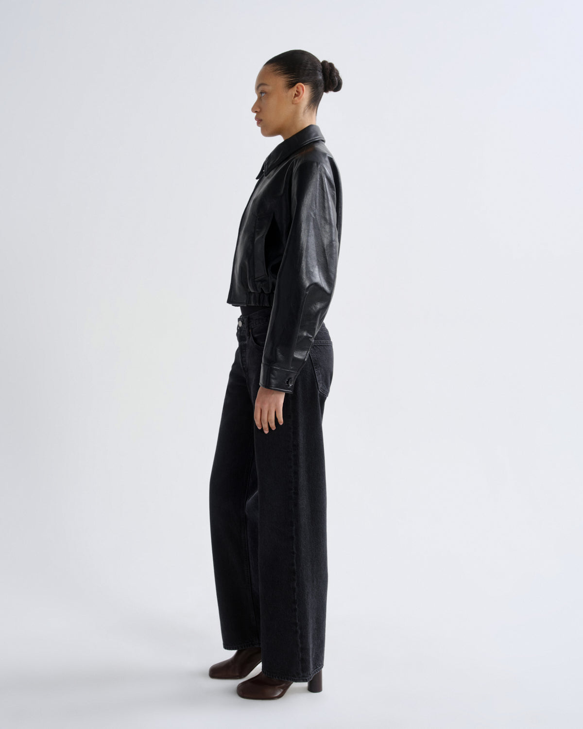 agolde-nahla-cropped-jacket-detox-damen-lederjacke-schwarz image 3