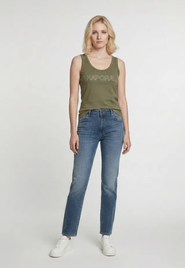 kaporal-kylas-tanktop-damen-khaki-mit-logo image 1