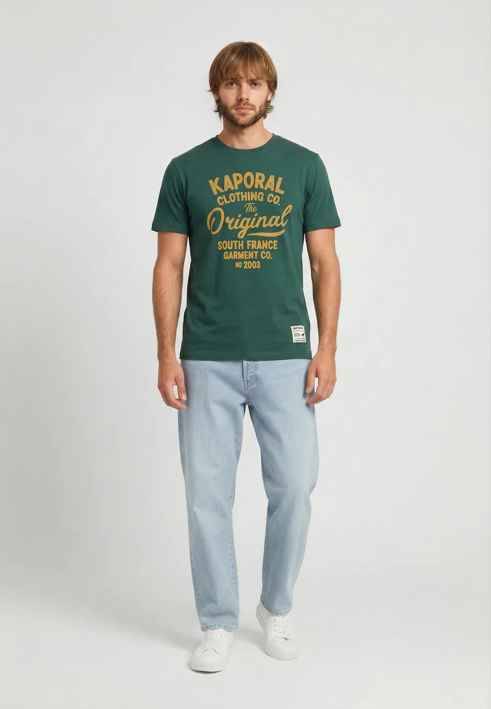 kaporal-kiga-t-shirt-herren-gr-n-baumwolle-print image 1