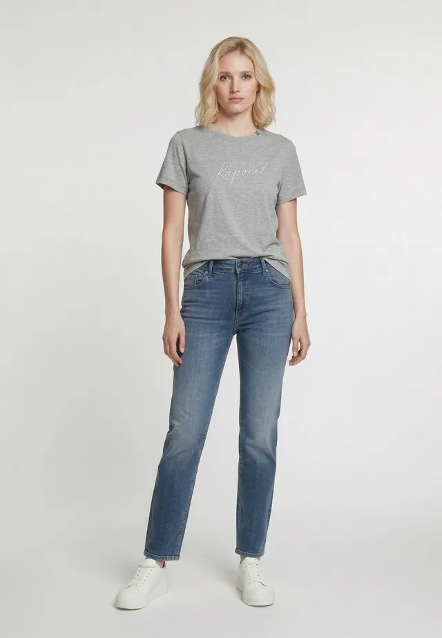 kaporal-krak-t-shirt-grau-meliert-stretch-slim-damen image 1