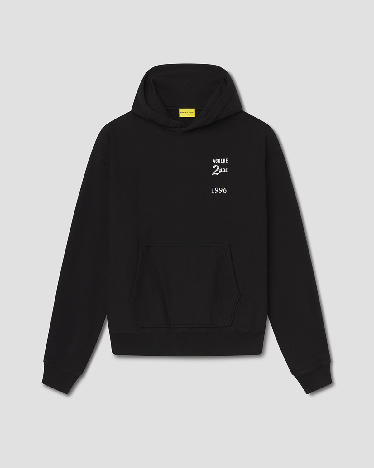 agolde-double-west-hoodie-schwarz-tupac-baumwollfleece image 2