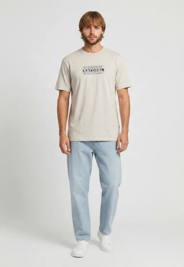 kaporal-bazzi-t-shirt-herren-ecru-regular-baumwolle image 1