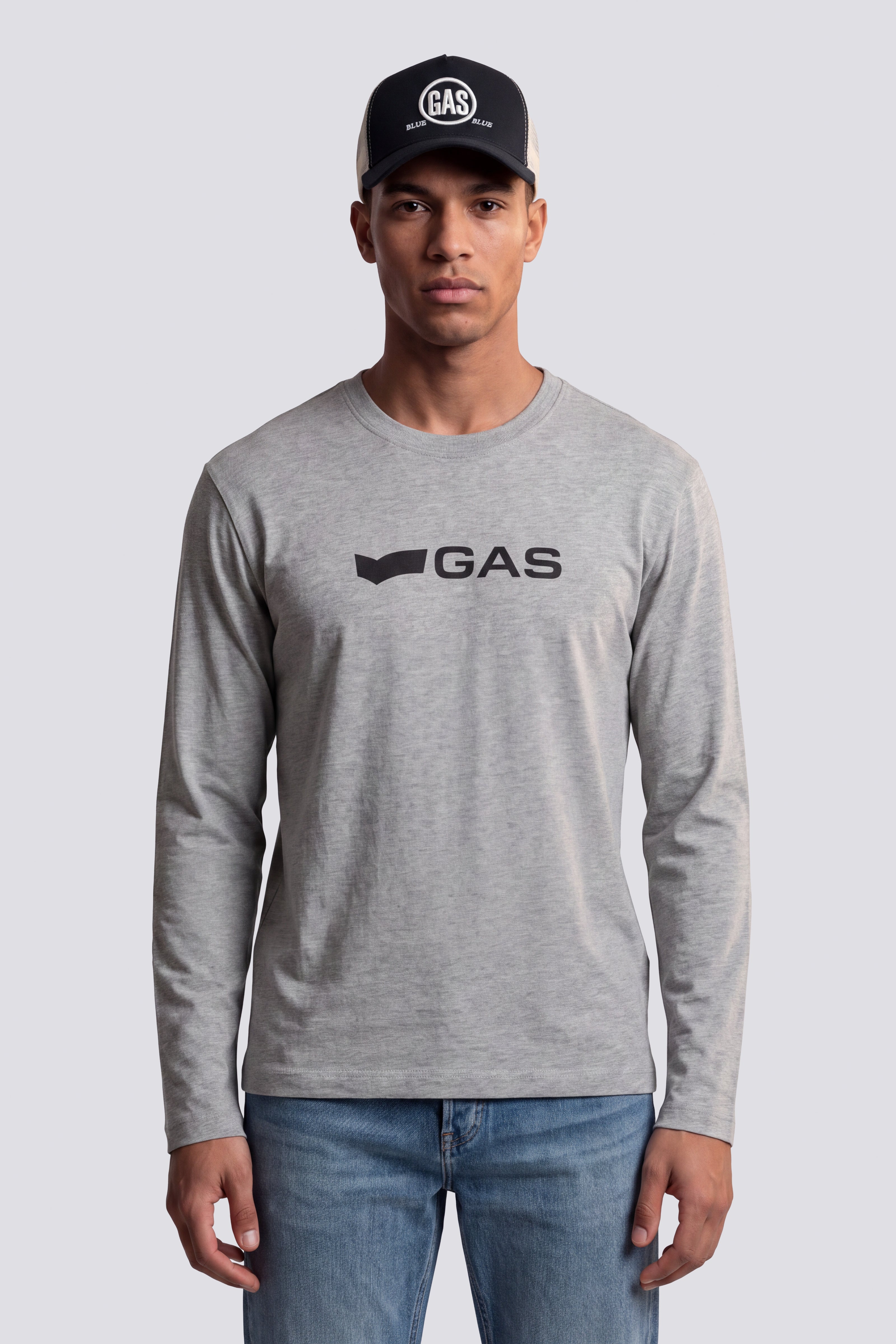 gas-dharis-m-l-logo-g-2923-t-shirt-langarm-herren-baumwolle image 2
