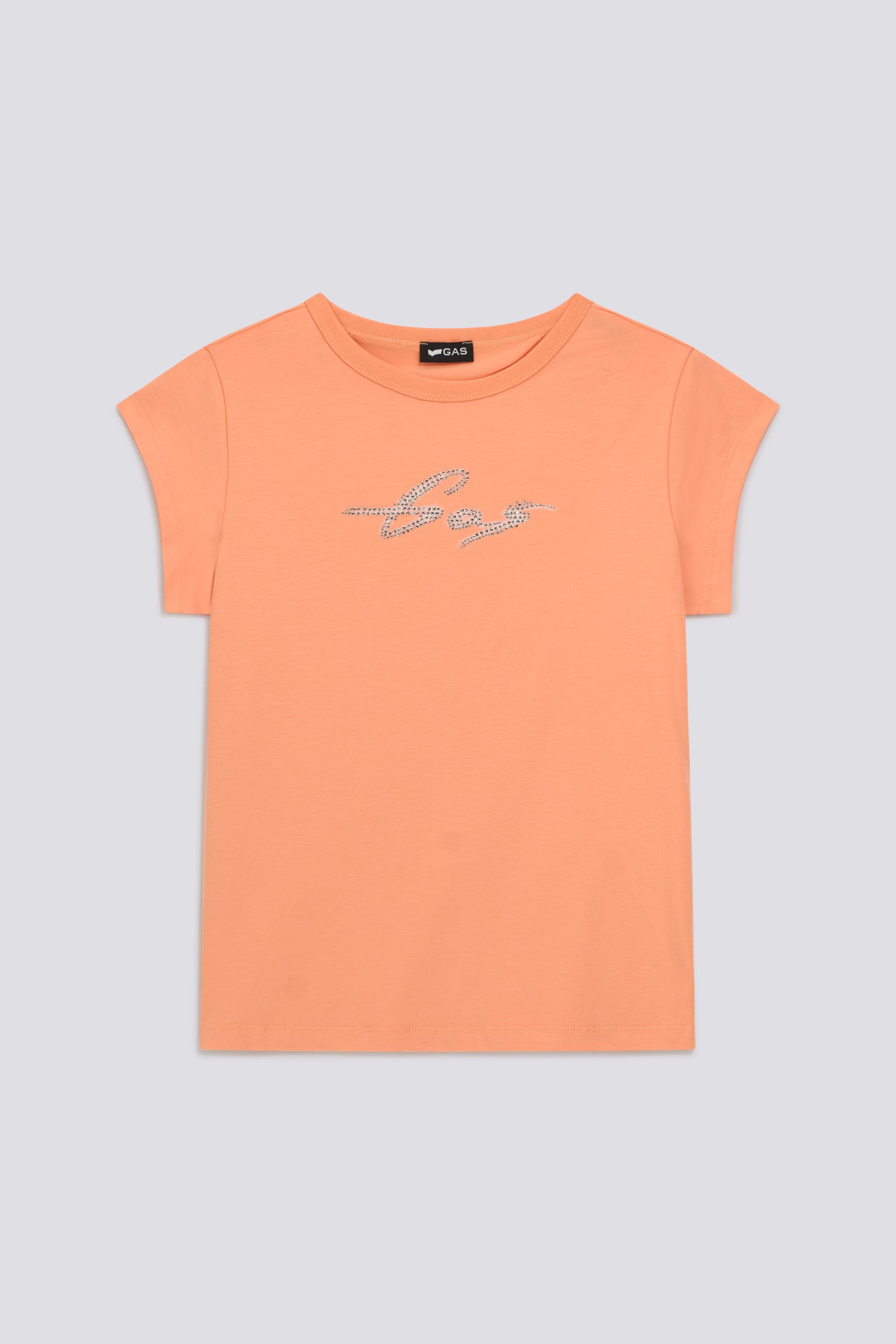 gas-hanike-cap-sleeve-3879-t-shirt-damen-slim-fit-strass-logo image 2
