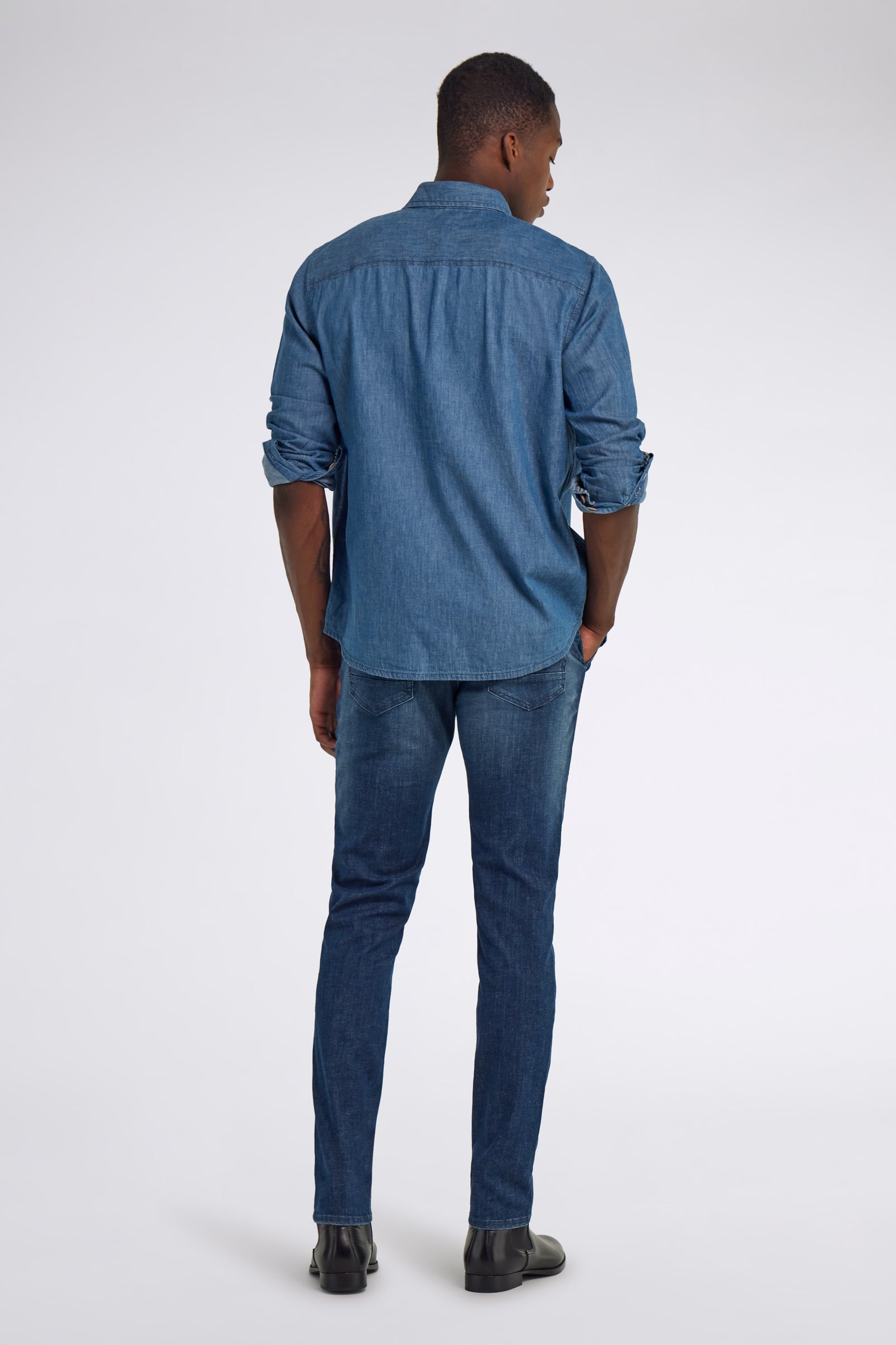 gas-ghill-rev-07ml-hemd-herren-indigo-chambray image 2