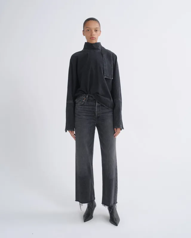 agolde-ren-weightless-jeans-wide-leg-arcane-schwarz image 1