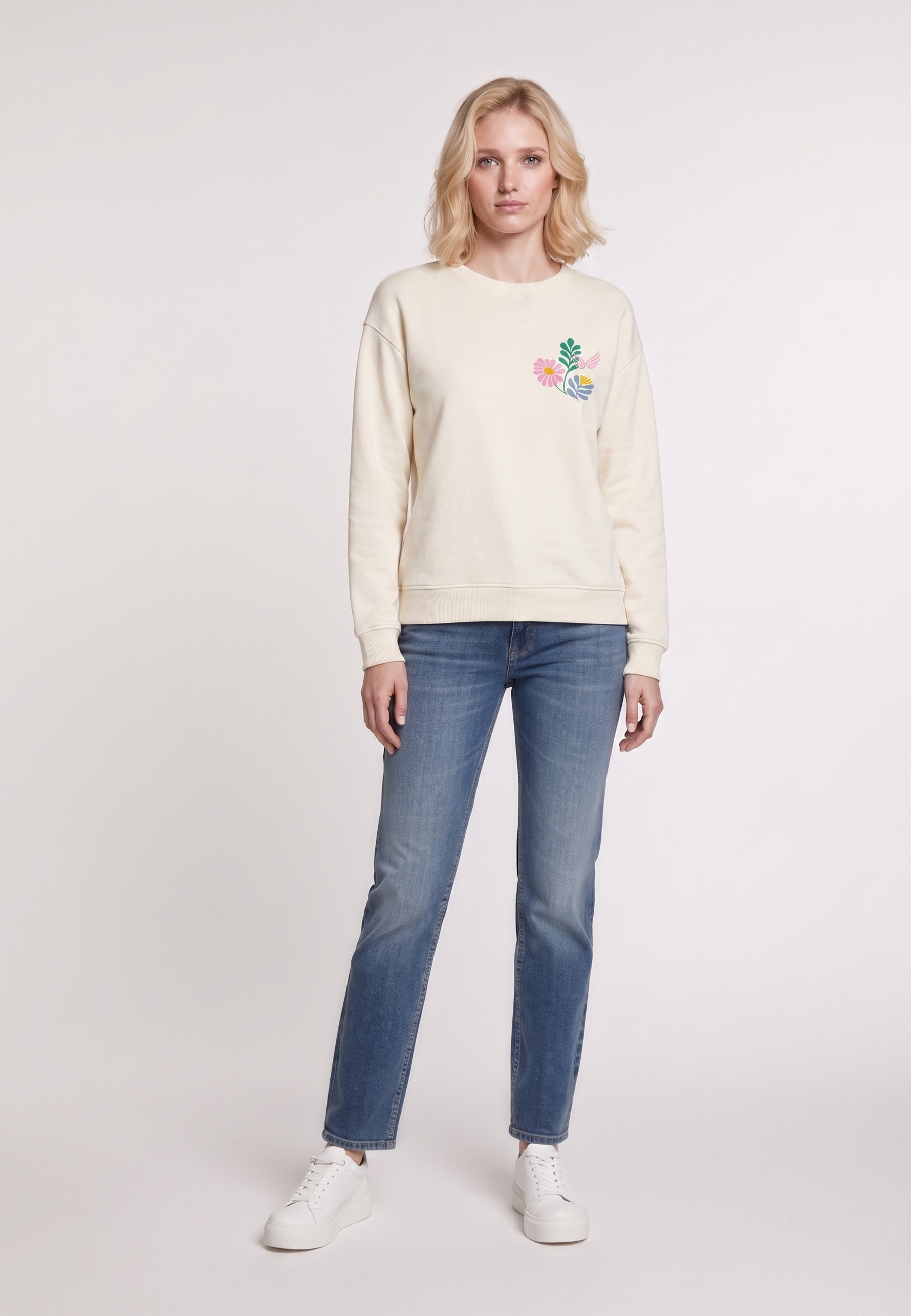 kaporal-keana-sweatshirt-creme-floral-damen-rundhals image 1