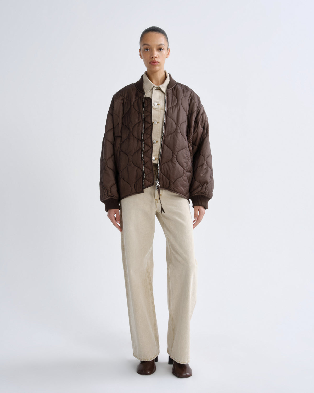 agolde-isla-quilted-jacket-steppjacke-bourbon image 5