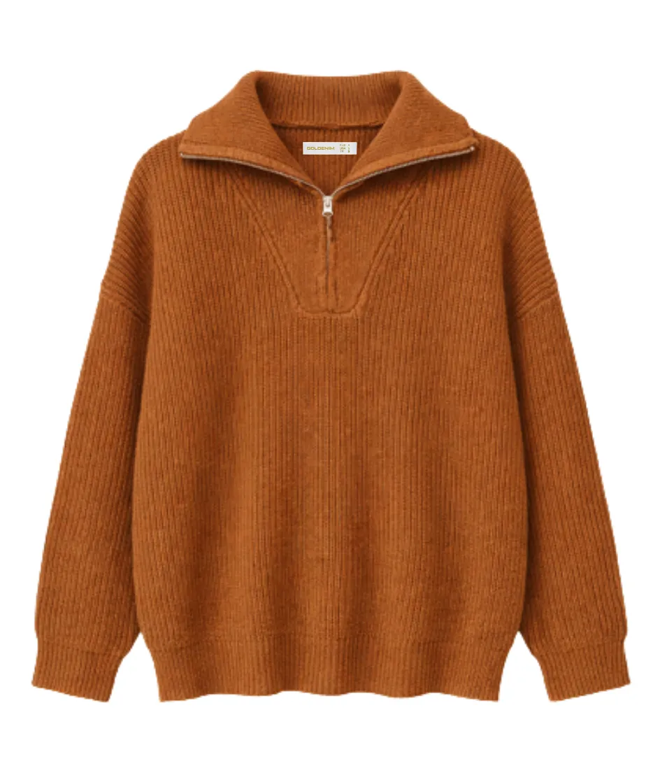 goldenim-paris-femme-pull-col-camio-rollkragenpullover-camo image 1