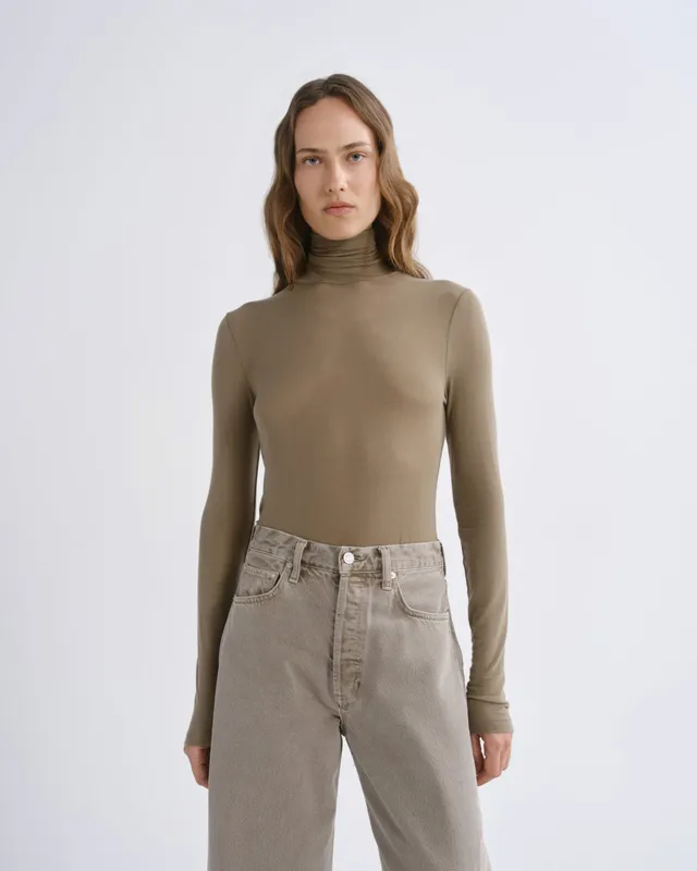 agolde-pascale-rollkragenpullover-canopy-gr-n-feinripp image 1