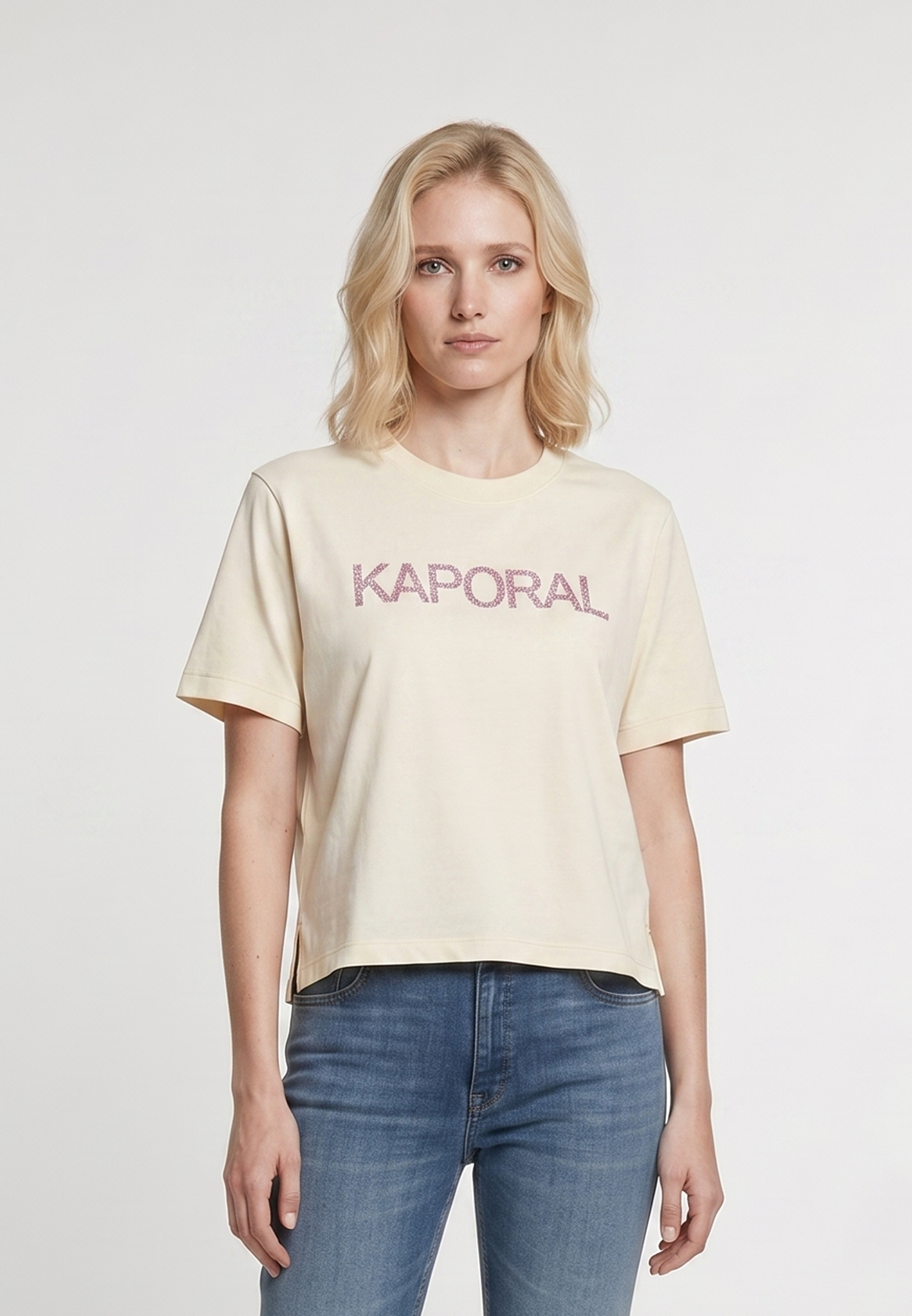 kaporal-kippa-t-shirt-creme-damen-kurz image 2