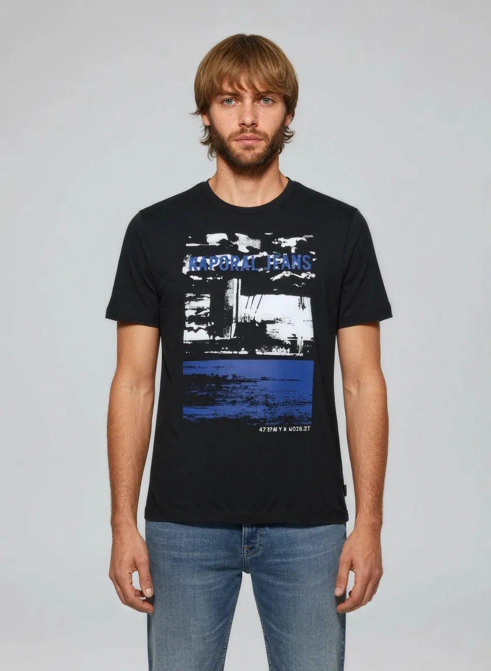kaporal-dock-t-shirt-herren-schwarz-regular-baumwolle image 1