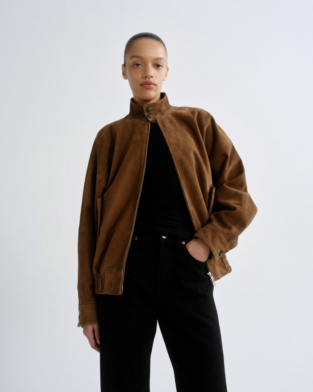 agolde-blair-jacke-pecan-braune-wildlederjacke image 1