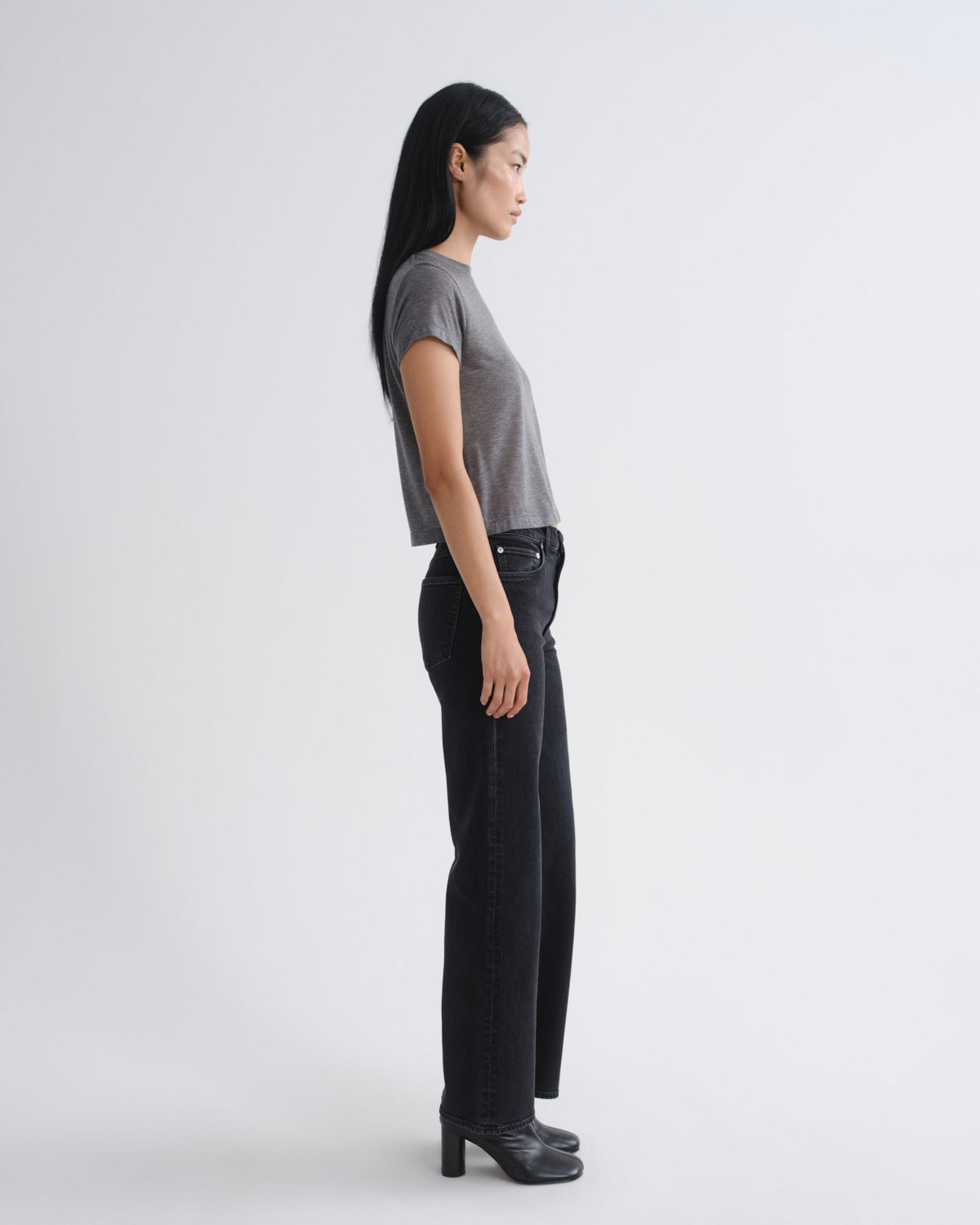 agolde-adine-shrunken-tee-t-shirt-grey-heather-tencel image 4