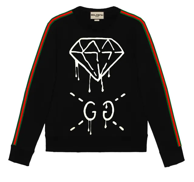 goldenim-paris-homme-sweat-phil-noir-herren-sweatshirt image 1