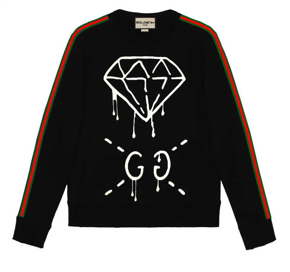 goldenim-paris-homme-sweat-phil-noir-herren-sweatshirt image 1