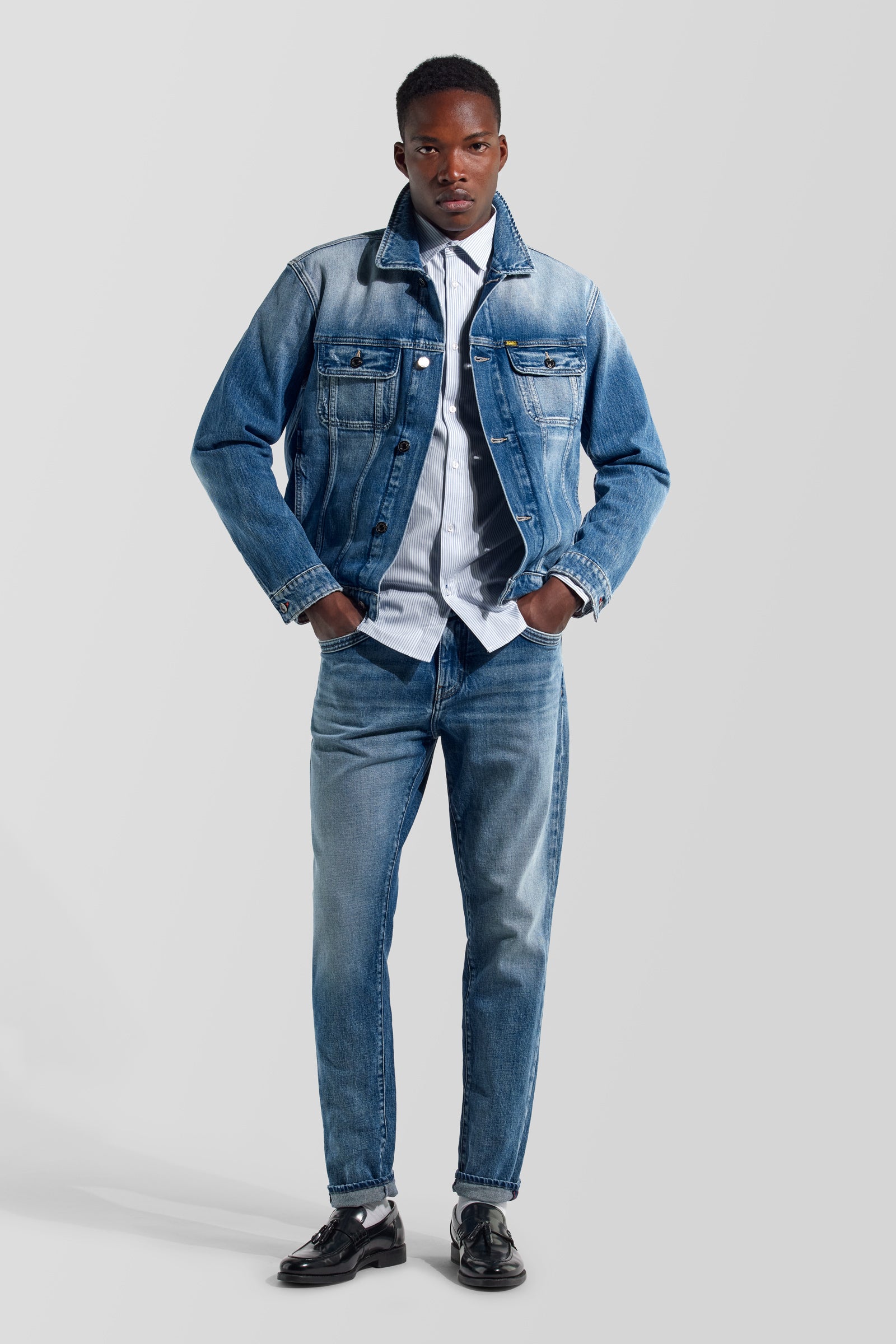 gas-tar-78mm-jeansjacke-herren-denim-indigo image 1