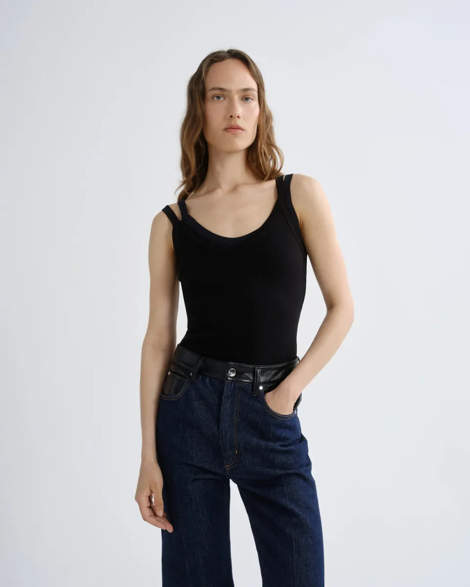 agolde-jordan-tank-black-top-schwarz-bio-baumwolle image 1