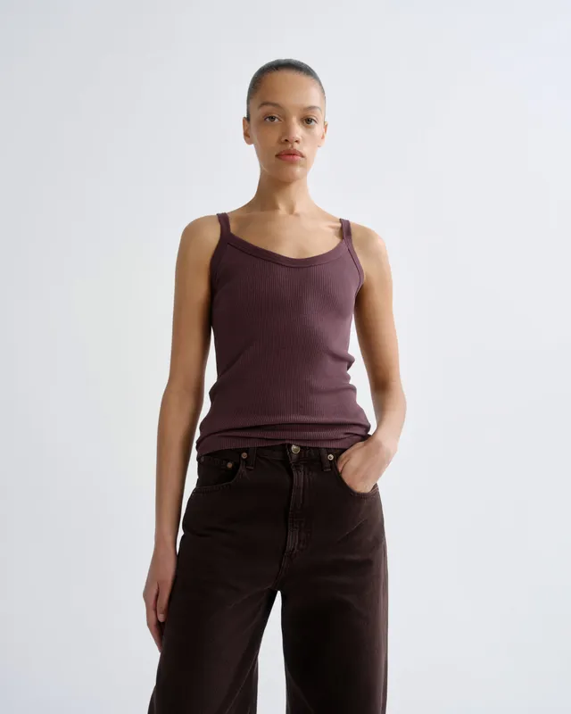agolde-jordan-tank-moyer-damen-top-v-ausschnitt-bio-baumwolle image 1