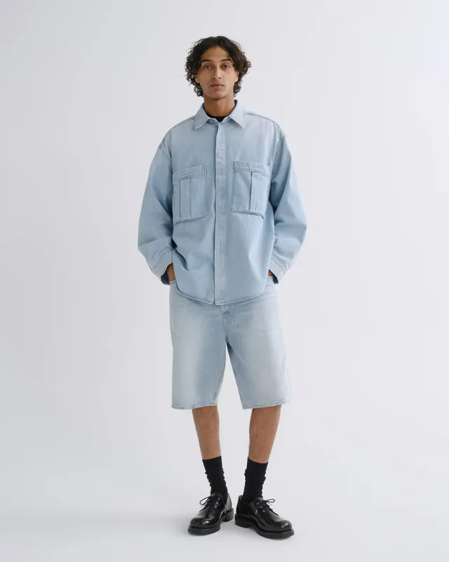 agolde-skate-short-extract-jeansshorts-hellblau-baumwolle image 1
