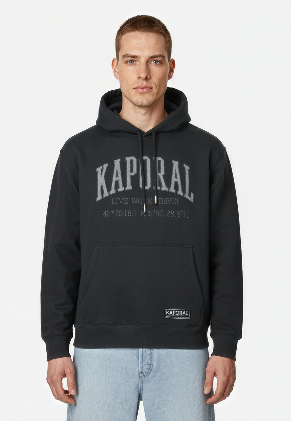 kaporal-benjy-hoodie-herren-schwarz-baumwollmix image 1