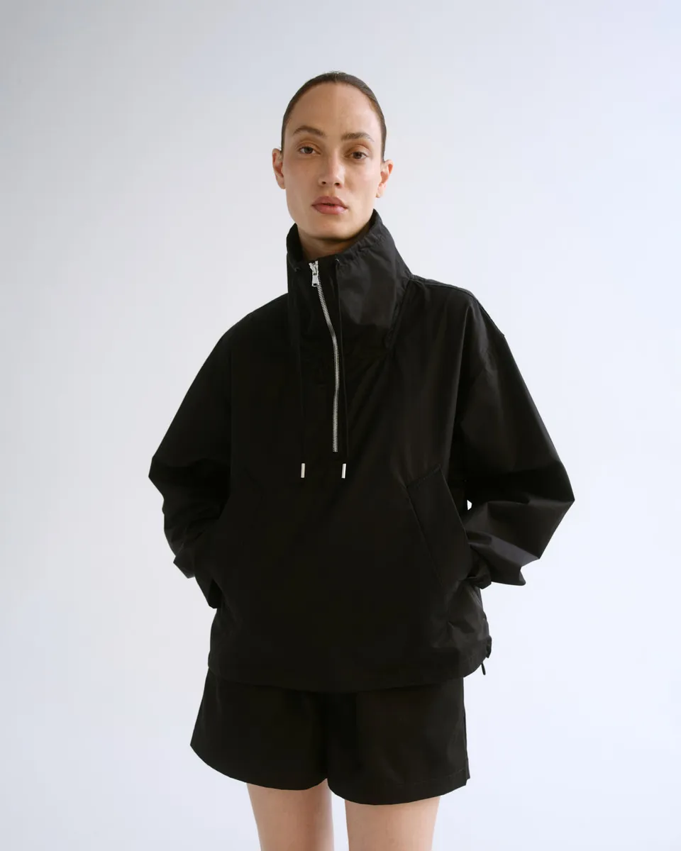 agolde-lydia-nylon-popover-anorak-jacke-schwarz-damen image 1