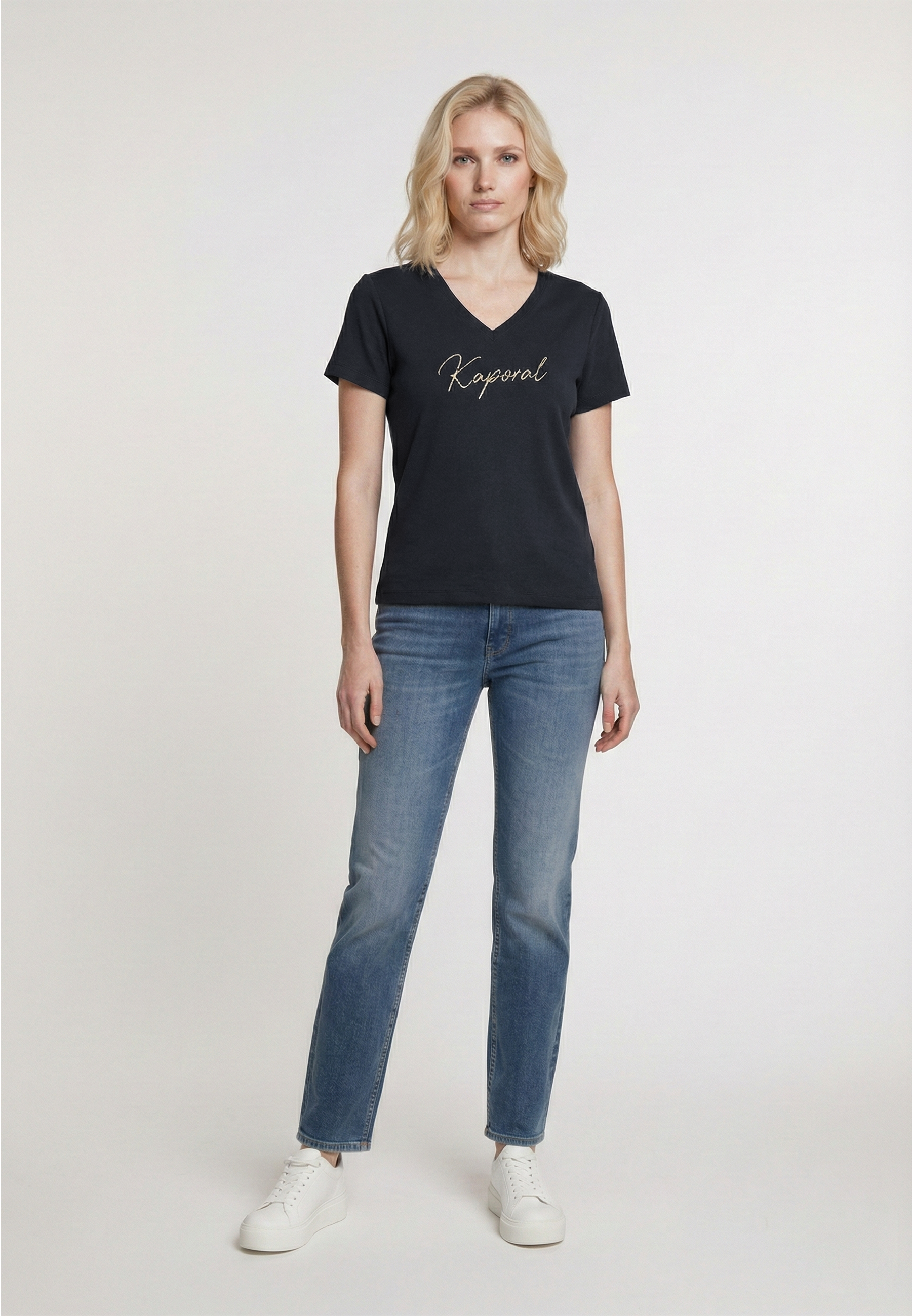 kaporal-lion-t-shirt-herren-schwarz-slim-baumwoll-stretch image 2