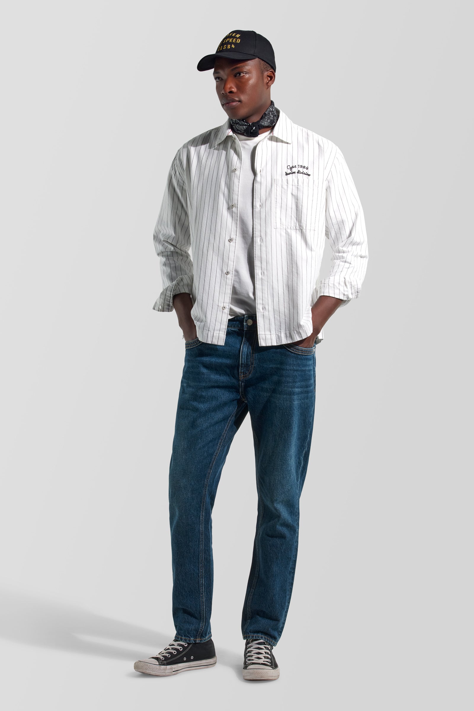 gas-tar-73md-tapered-jeans-herren-dunkelblau-rigid-denim image 1
