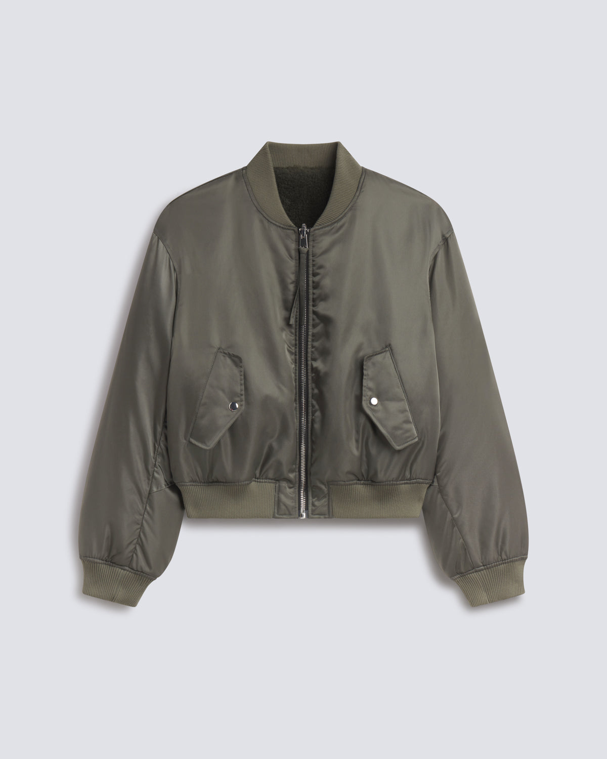 agolde-frankie-reversible-bomber-bomberjacke-fern-wende-satin image 8