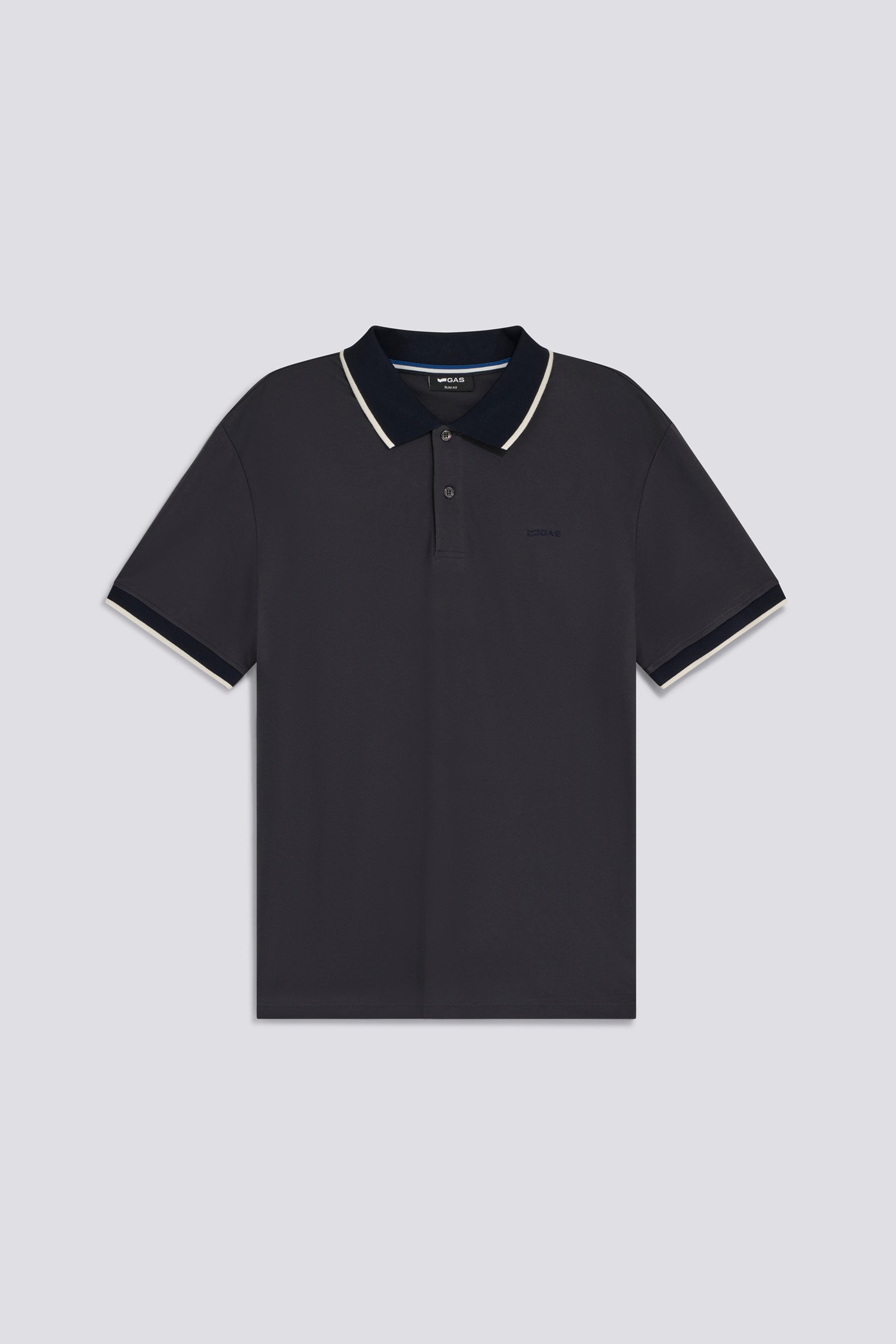 gas-ralph-rib-strip-3929-herren-polo-sticklogo-kontrast image 1