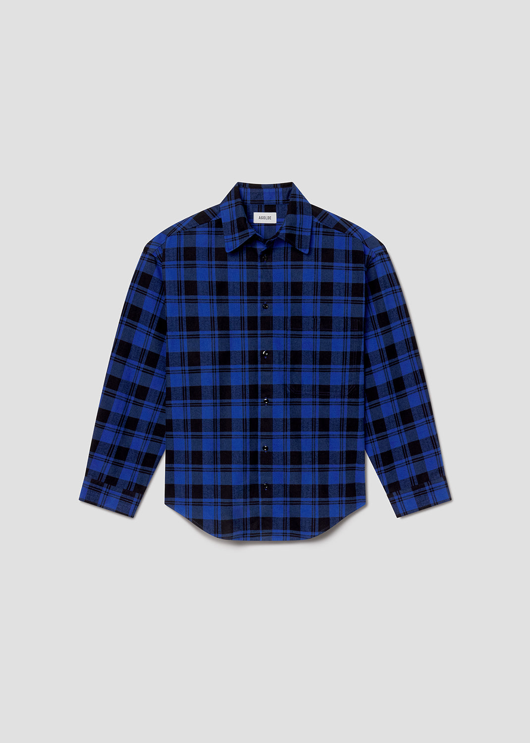 agolde-stanhope-shirt-buffalo-check-hemd-cobalt-kariert image 6