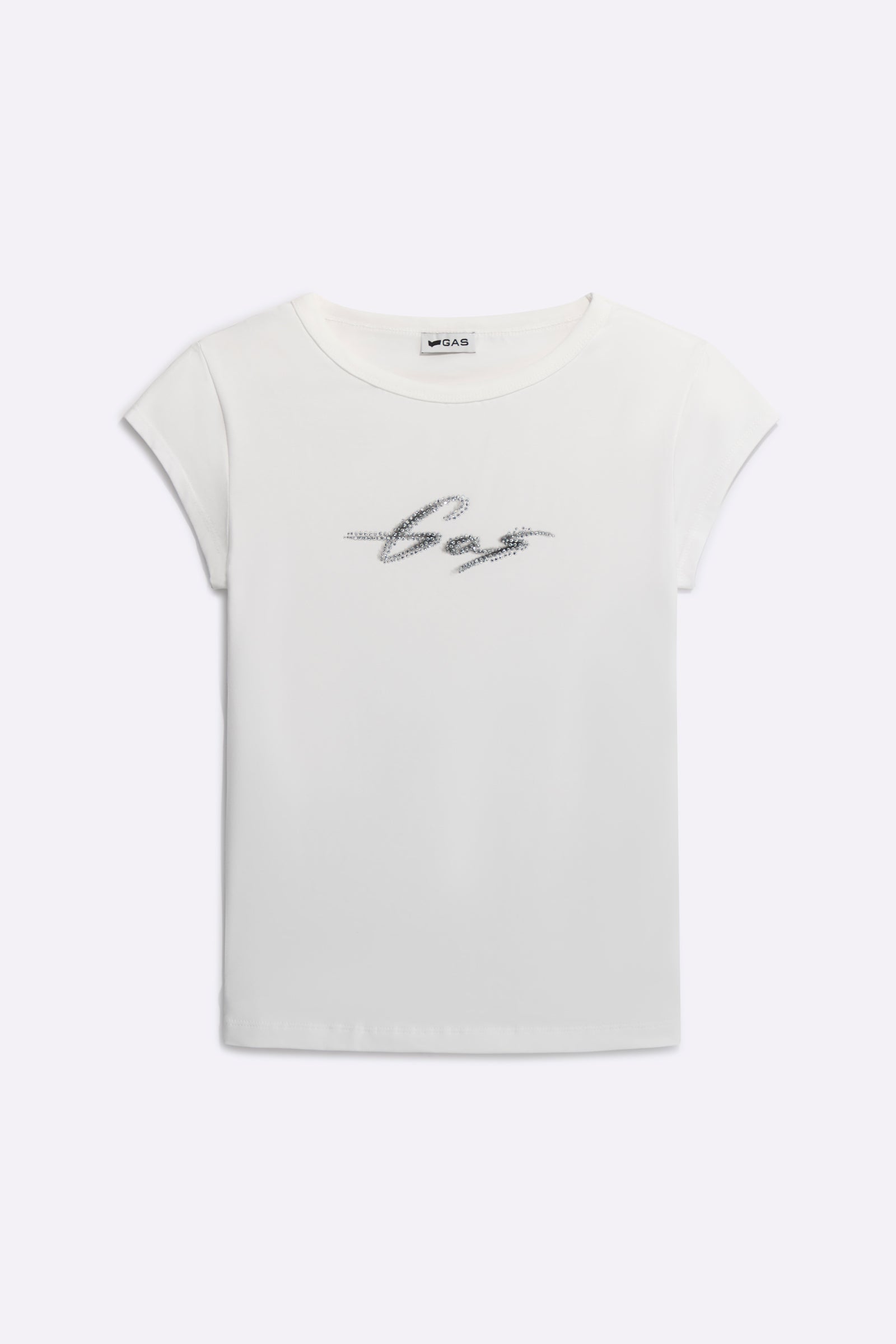 gas-hanike-cap-sleeve-0001-t-shirt-damen-slim-fit-mit-strass image 1