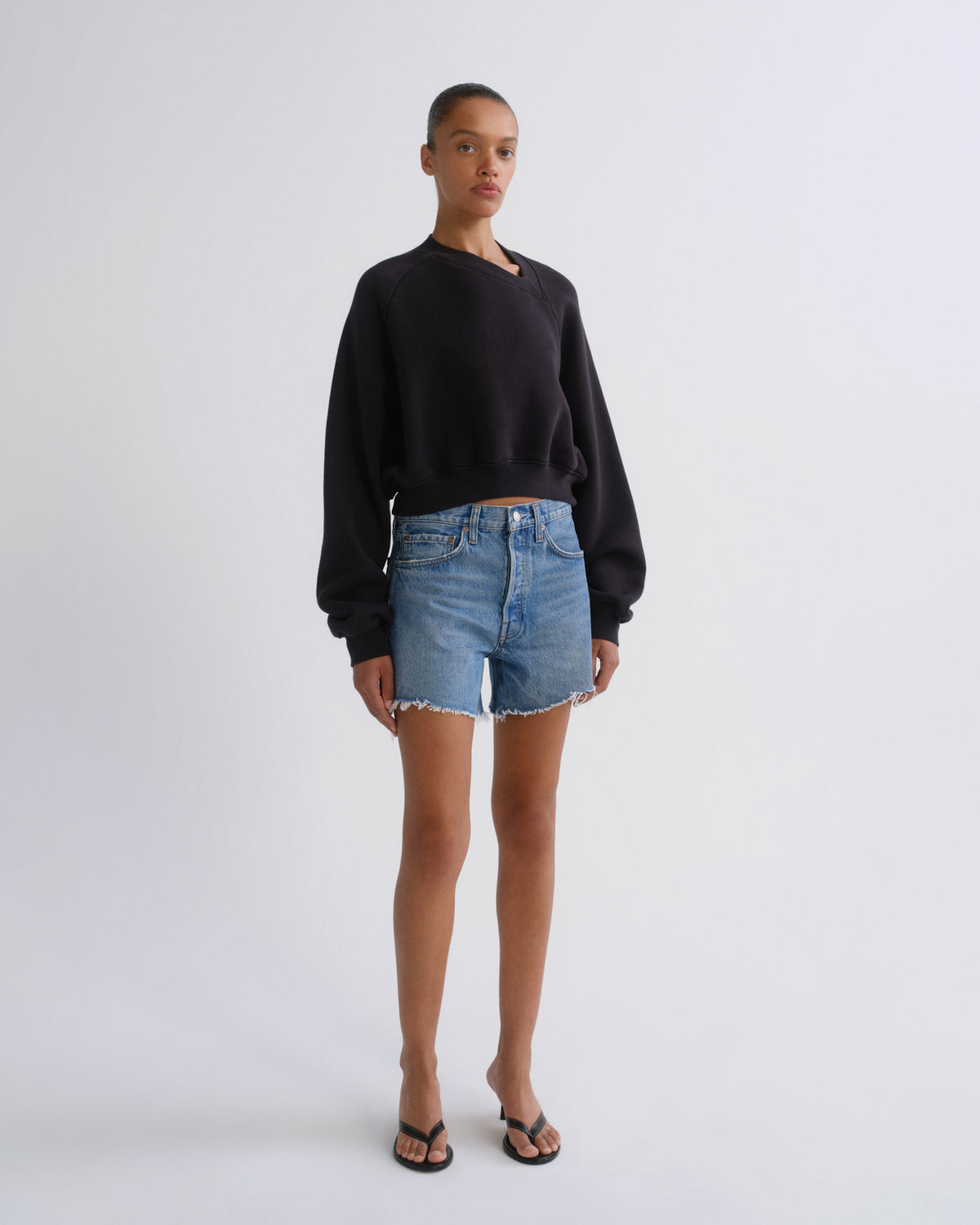 agolde-parker-long-short-damen-shorts-fairway-indigo image 3