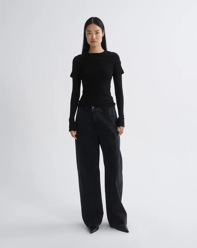 agolde-reena-jean-weightless-jeans-vanta-schwarz image 1