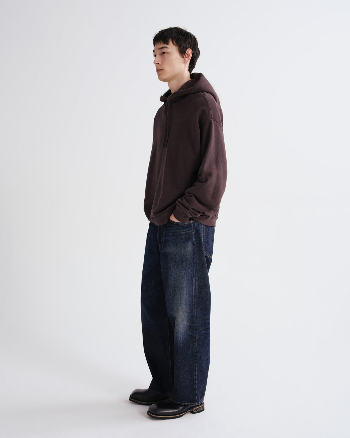 agolde-salford-hoodie-forge-kapuzenpullover-braun image 5