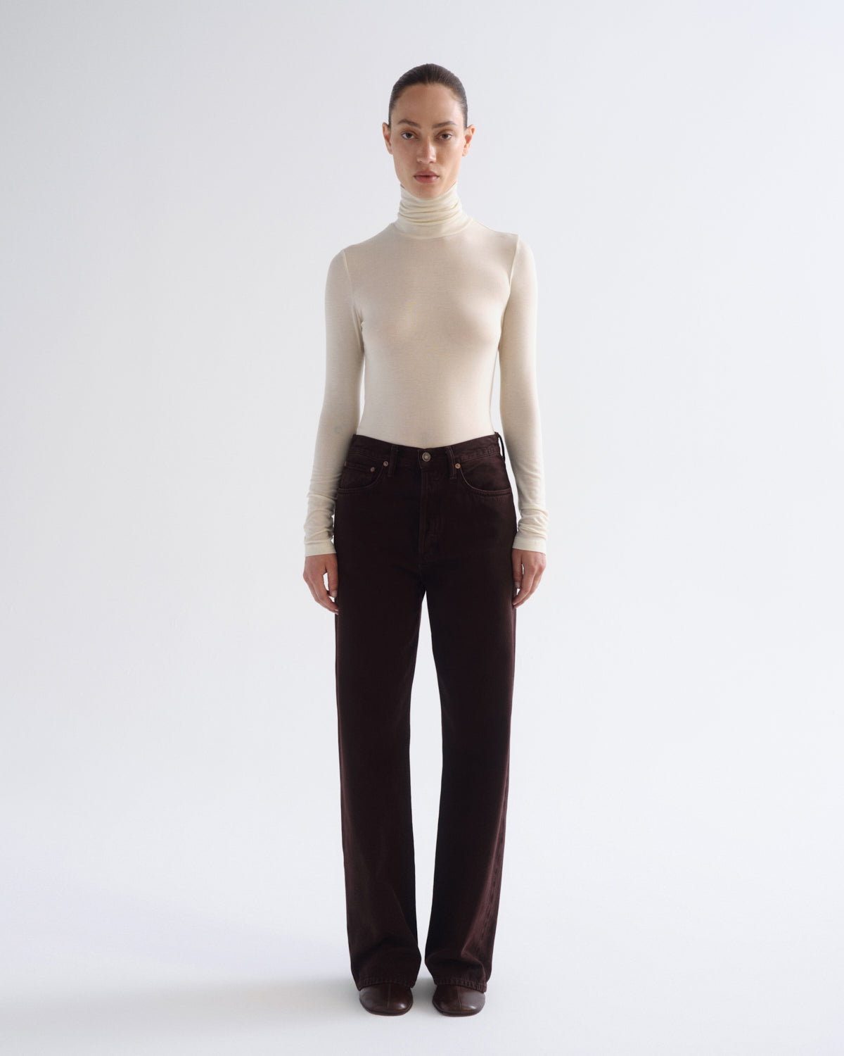 agolde-pascale-turtleneck-oat-milk-rolli-damen image 3