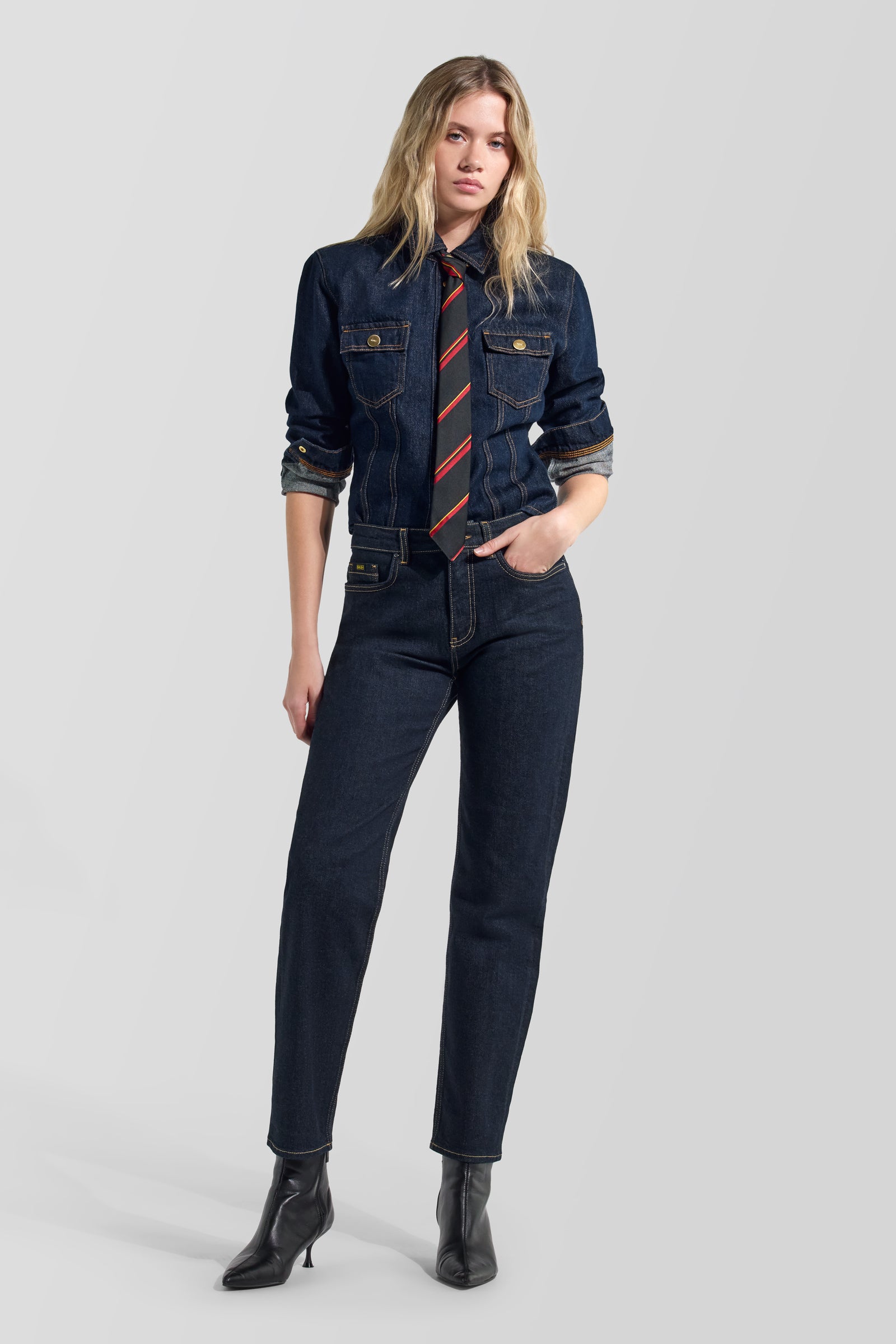 gas-beth-10mo-jeans-slim-damen-rinse-dunkelblau image 1