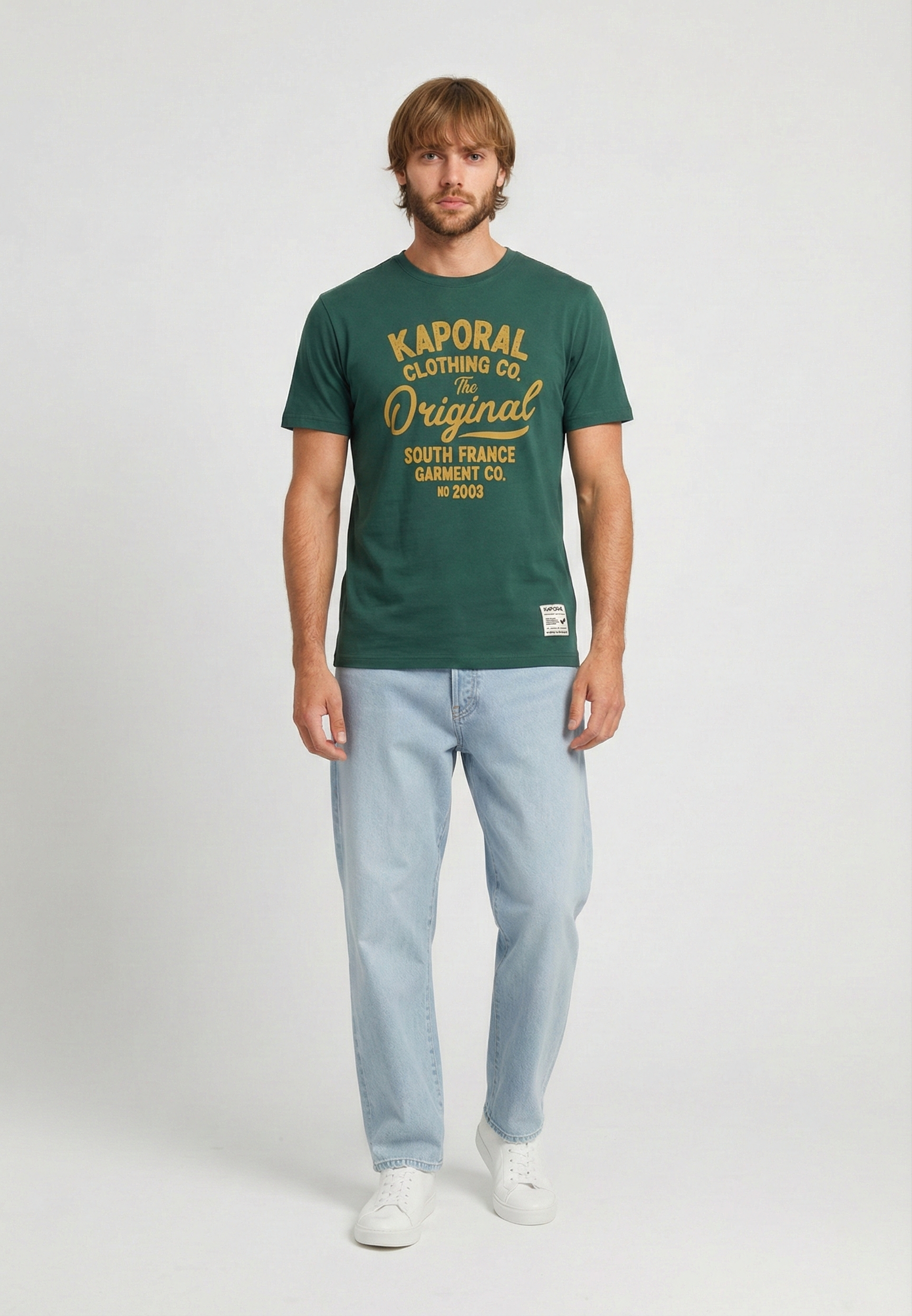 kaporal-kiga-t-shirt-herren-gr-n-baumwolle-print image 1