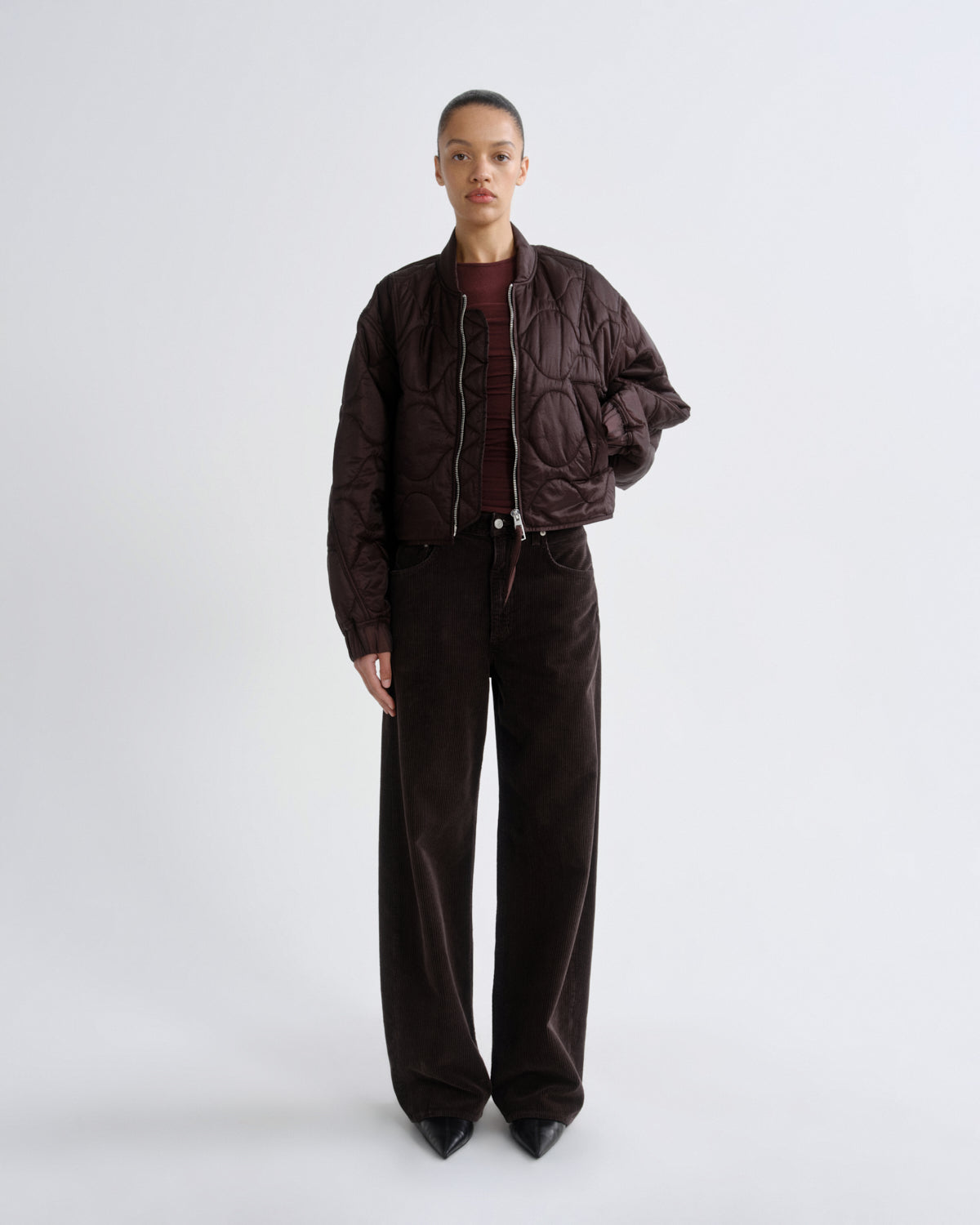 agolde-iona-quilted-jacket-deep-roast-braun image 5