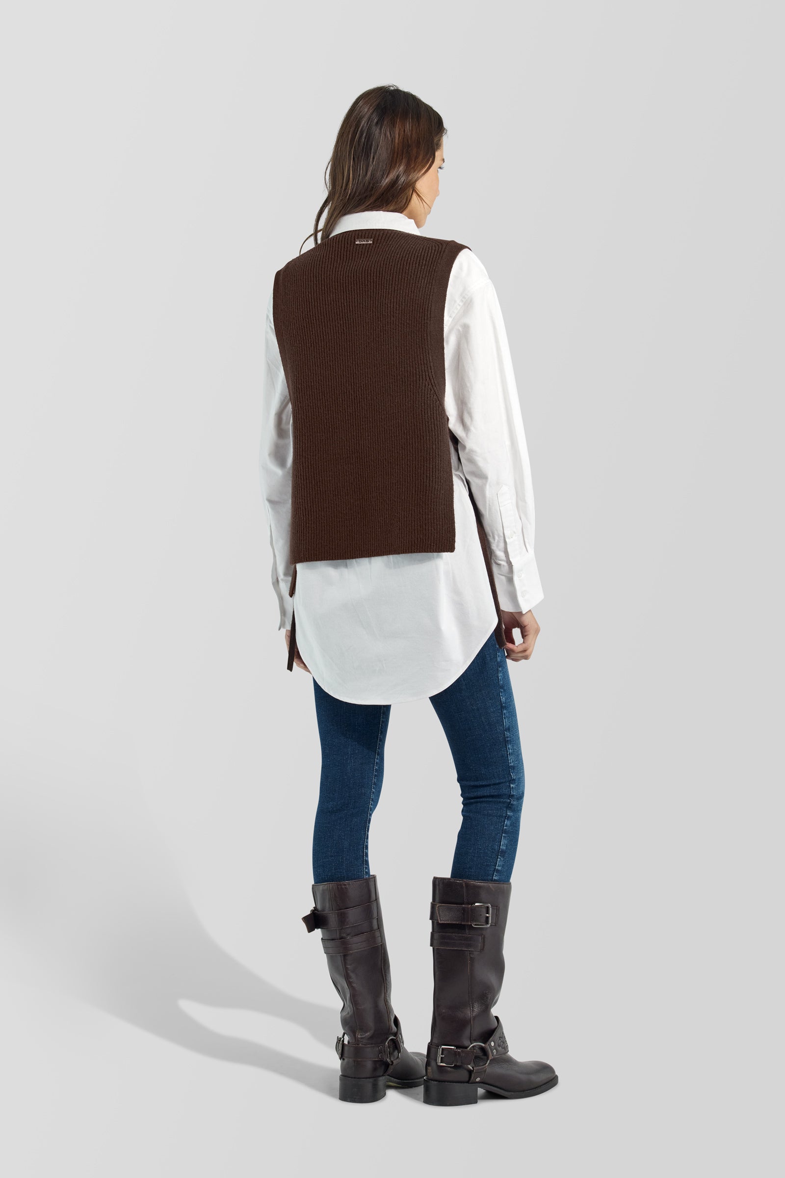 gas-kate-gilet-4879-strickweste-damen-rollkragen-rippe image 2