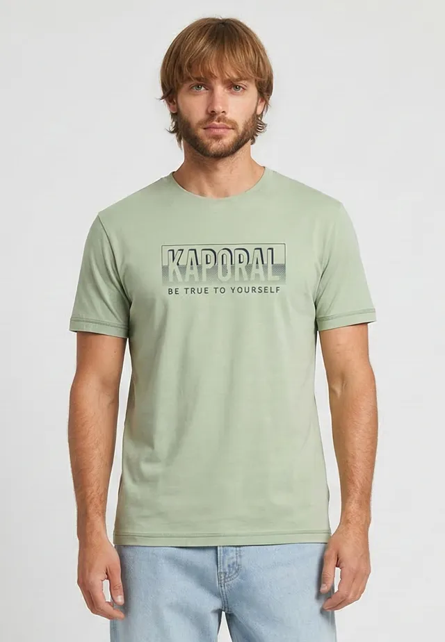kaporal-bazzi-t-shirt-herren-gr-n-regular-baumwolle image 1