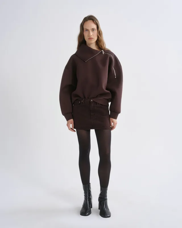 agolde-keira-mini-jeansrock-sloe-berry-burgunder image 1