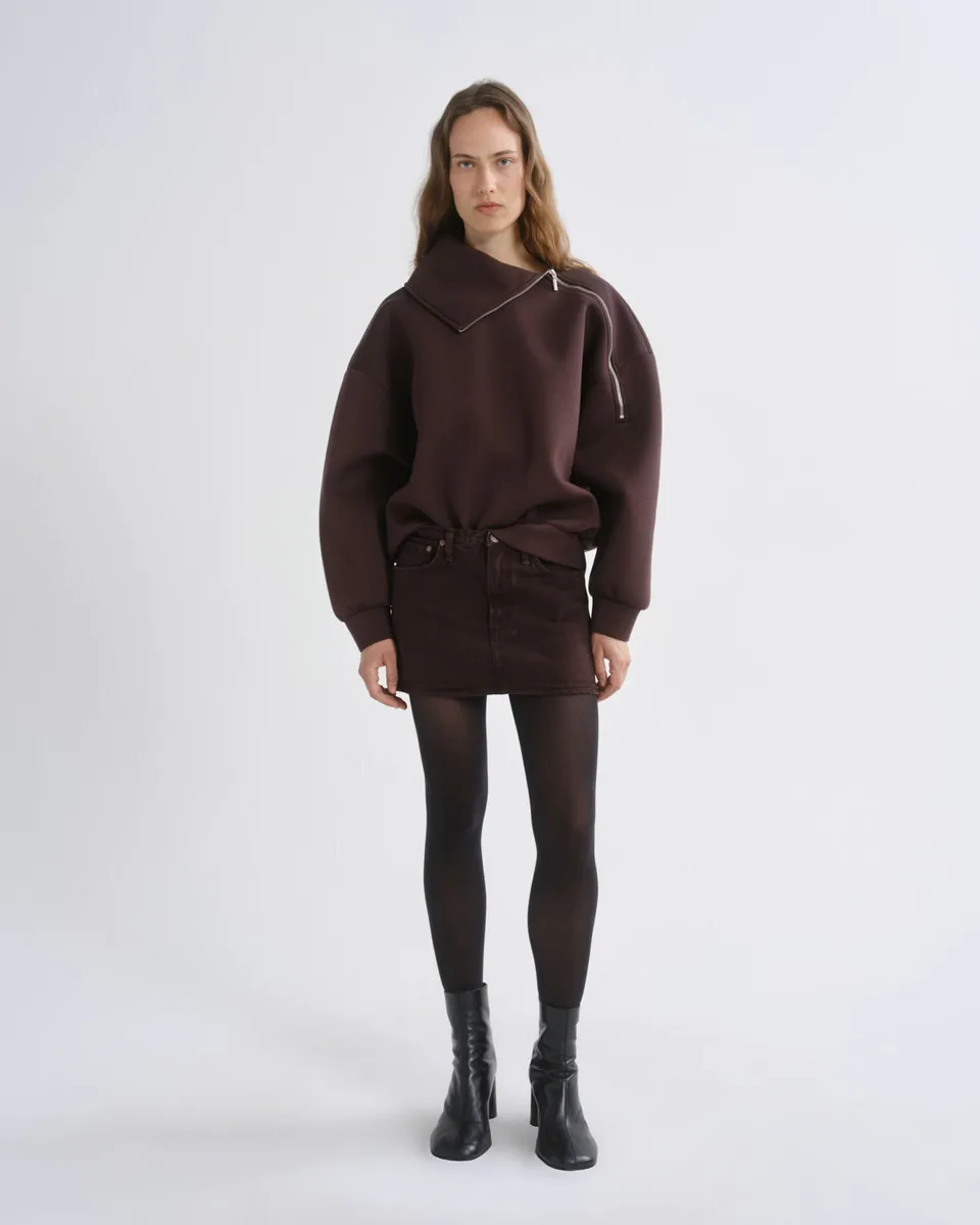 agolde-keira-mini-jeansrock-sloe-berry-burgunder image 1