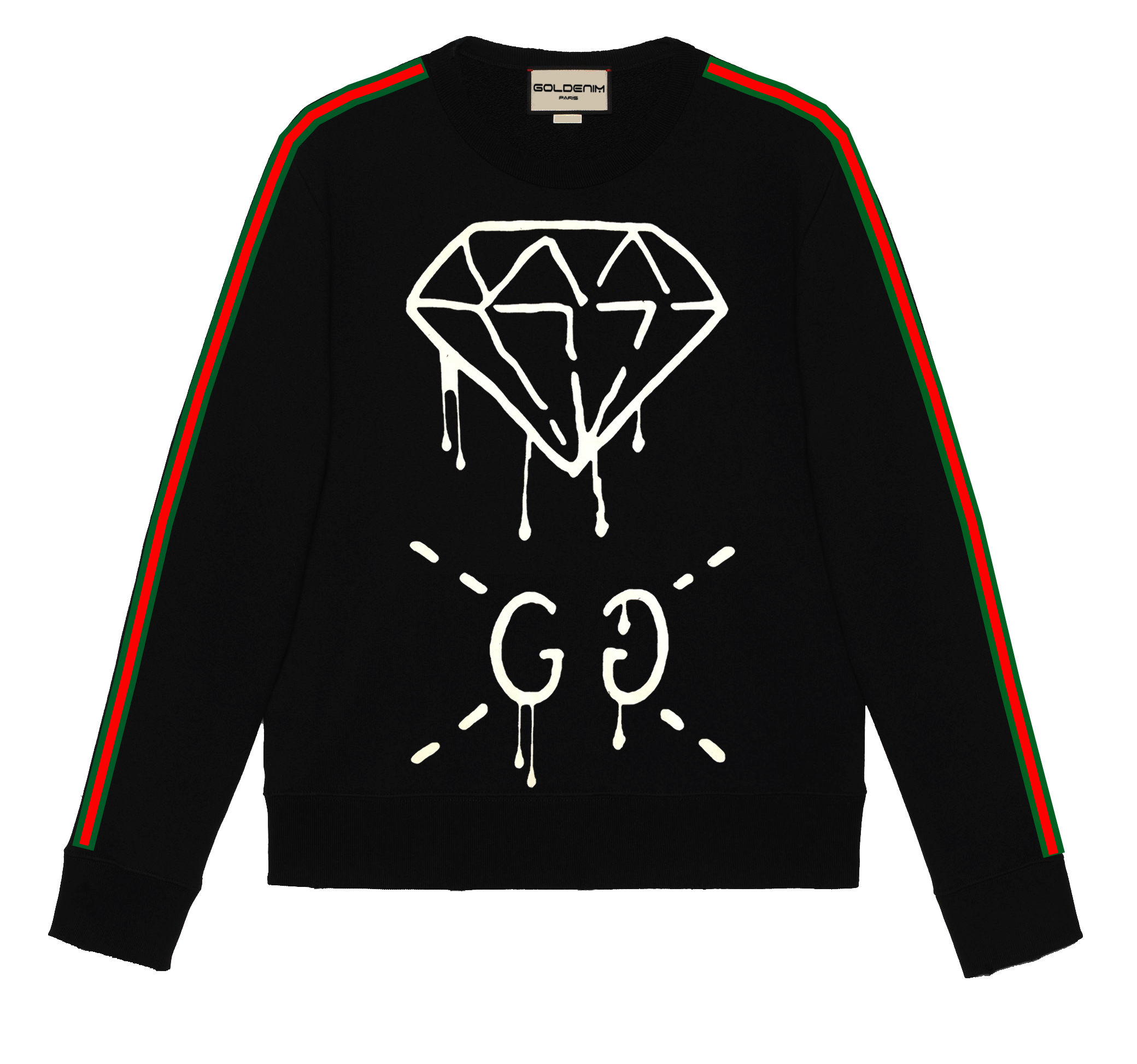 goldenim-paris-homme-sweat-1004-noir-sweatshirt-schwarz image 1