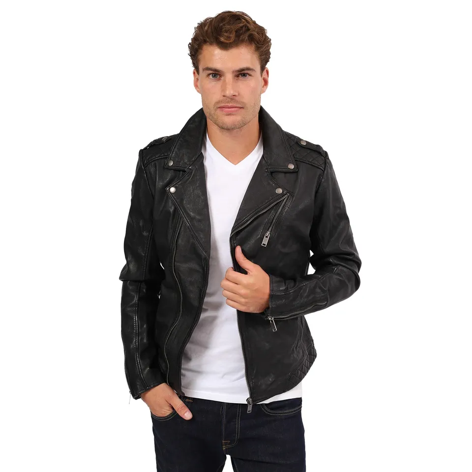 kaporal-lars-perfecto-herren-schwarz-echtleder-lamm image 1