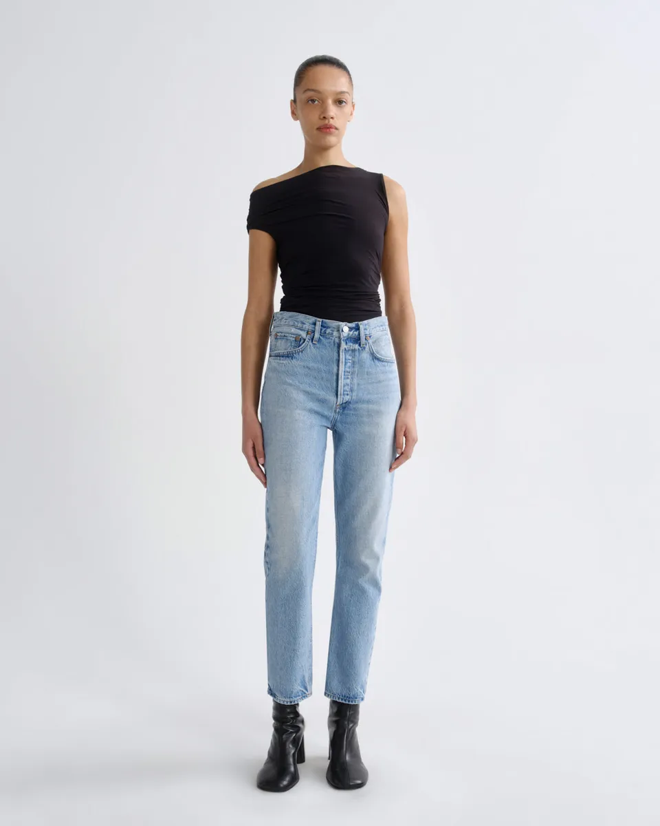 agolde-riley-crop-stream-jeans-blau-high-rise-straight image 1